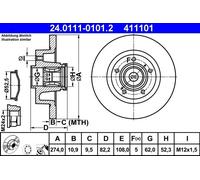 ATE Brake Disc 24.0111-0101.2 – OE Replacement, Top Quality