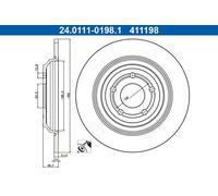 ATE 24.0111-0198.1 Brake disc