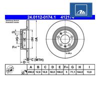 ATE 24.0112-0174.1 Brake disc