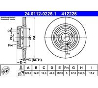 Fits ATE 24.0112-0226.1 Brake Disc
