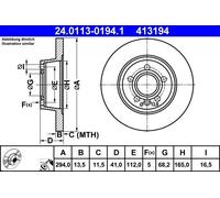 Brake Disc FORD GALAXY I 2.8 V6 24.0113-0194.1 (1 pcs)