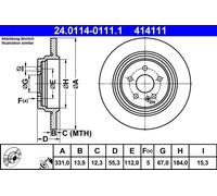 Brake Disc MERCEDES-BENZ M-CLASS ML 320 24.0114-0111.1 (1 pcs)