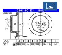 ATE 24.0118-0157.1 Brake disc