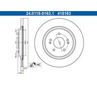 ATE 24.0118-0163.1 Brake disc