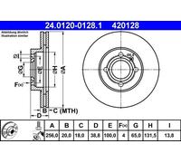 ATE Brake Disc 24.0120-0128.1 – Fits VW Polo (6N2) & SEAT Arosa 1.4 – 1 pc – UK Seller