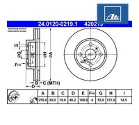 ATE 24.0120-0219.1 Brake disc