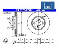 ATE 24.0120-0248.1 Brake disc