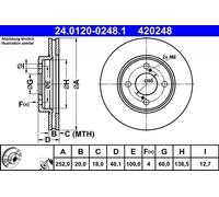 ATE 24.0120-0248.1 Brake disc