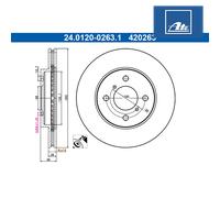 ATE 24.0120-0263.1 Brake disc