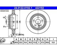 Rear Brake Disc MB:W220,C215,S A2204230212 2204230212