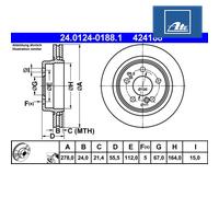 ATE 24.0124-0188.1 Brake disc