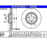 Brake Disc ATE 24.0125-0222.1 (1 pcs)