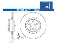 ATE 24.0125-0237.1 Brake disc
