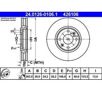 Brake Disc CITROËN XANTIA 2.0 Turbo 24.0126-0106.1