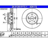 ATE 24.0126-0172.1 Brake disc