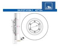 Brake Disc ATE 24.0127-0104.1 For ISUZU (1 pcs)