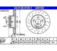 Brake discs Mercedes-Benz C-Class C 180 CGI 24.0128-0100.1 (1 piece)