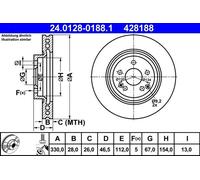 Brake Disc MERCEDES-BENZ C-CLASS C 350 24.0128-0188.1 (1 pcs)