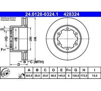 ATE 24.0128-0324.1 Brake disc