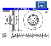 ATE 24.0130-0250.1 Brake disc