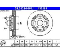 Brake Disc ATE 24.0132-0181.1 (1 pcs)