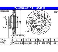 ATE 24.0134-0112.1 Brake disc