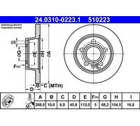 Rear Brake Disc VW Ford Seat:SHARAN,GALAXY,ALHAMBRA 7M0615601A 7M0615601B