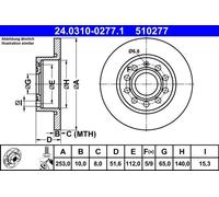 Fits ATE 24.0310-0277.1 Brake Disc ⭐UK Stock⭐
