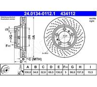 ATE 24.0134-0112.1 Brake disc