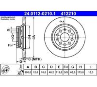 ATE 24.0112-0210.1 Brake disc