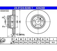 Front Brake Disc BMW Skoda:F34,F30,F32,F31,F36,F33,F23,F22,3,4,2 34116792221