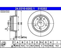 ATE PowerDisc Brake disc 24.0310-0202.1 280,0 10,0 5 120,0 solid Coated High-carbon BMW: 3 Coupe, 3 Saloon, 3 Convertible
