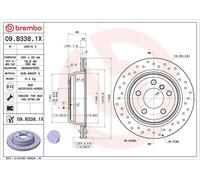 Brake Disc BMW 3 (F30, F80) 330 e 09.B338.1X
