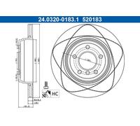ATE 24.0320-0183.1 Brake disc