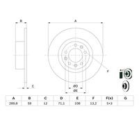 BOSCH 0 986 479 F08 Brake disc