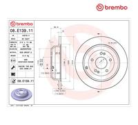 Brake Disc BREMBO 08.E139.11 For HYUNDAI, KIA, GENESIS (1 pcs)