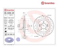 Brembo Brake Disc 08.C250.2X – Set of 2 L&R for Hyundai i40/CW 1.6L & 1.7L