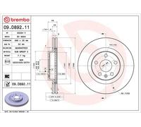 1X Brake disc BREMBO 09.D892.11 for VOLVO XC40 (536) 2 2017-2021