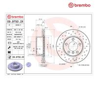 ✅Fits BREMBO 09.9750.2X Brake disc Xtra 1pcs ventilated 09.9750.2X F ⭐UK Seller⭐