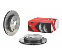 2x Brake disc perforated/vented 09.A198.1X BREMBO for SUBARU IMPREZA Hatchback