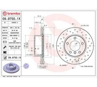 Brake discs BMW 1 (E81) 116 i 09.9750.1X