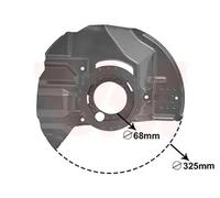 Brake disc cover Front Axle Left Painted 0646371 VAN WEZEL for BMW 3 3 Coupe