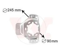 Brake disc cover Front Axle Left Zinc-coated 3742371 VAN WEZEL for OPEL