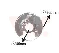 Brake disc cover Front Axle Right Zinc-coated 0620372 VAN WEZEL for BMW 3