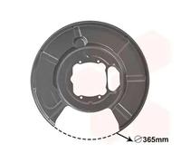 Brake disc cover Rear Axle Left Zinc-coated 0655373 VAN WEZEL for BMW 5