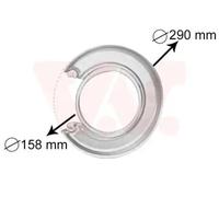 Brake disc cover Rear Axle Left Zinc-coated 3765373 VAN WEZEL for OPEL VECTRA A