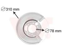 VAN WEZEL 3075374 Splash Panel, brake disc for MERCEDES-BENZ,PUCH,VW