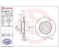 2x Brake Discs Front For Daihatsu Charade Toyota Yaris Vitz BREMBO 09.A913.11