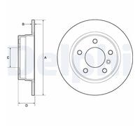 Brake Disc Delphi BG2624 for BMW