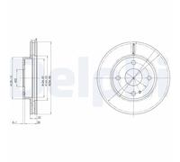 Brake Disc Delphi BG2629 for MAZDA
